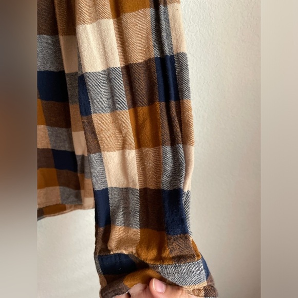 Sonoma Men’s Button Down Long Sleeve Multicolor Plaid Flannel Shirt size L - Picture 3 of 5